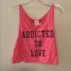 PINK Cropped Tank Top
